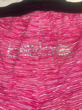 bebe Pink Athletic Shorts with Black Trim